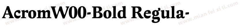 AcromW00-Bold Regula字体转换
